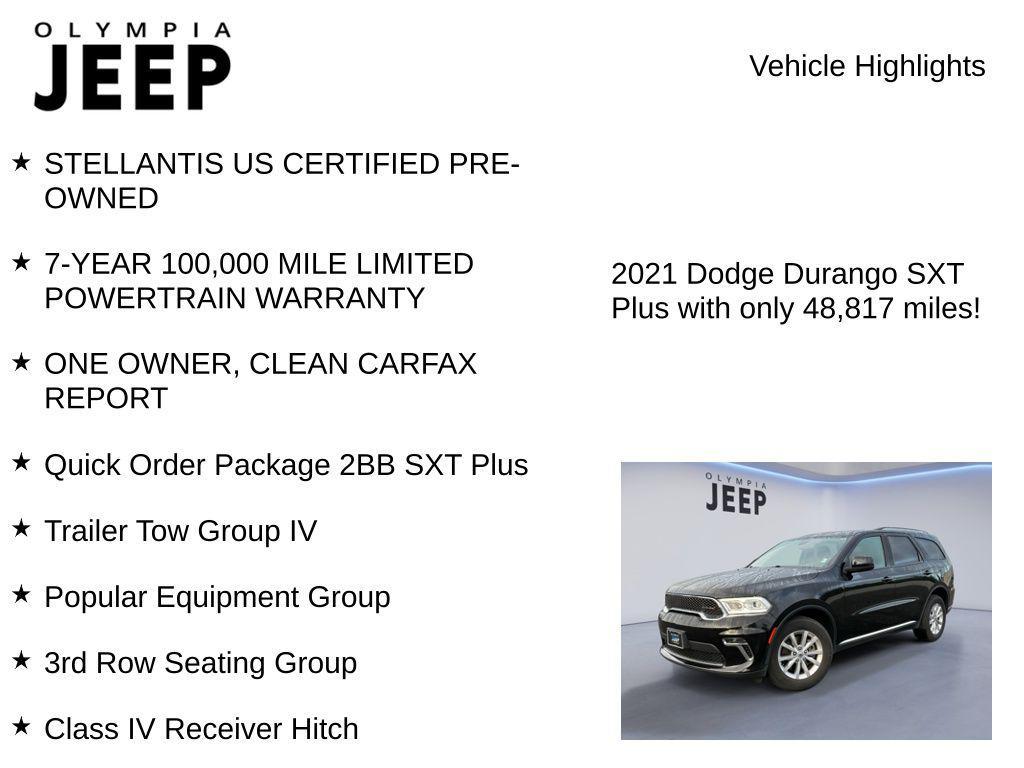 used 2021 Dodge Durango car, priced at $25,998