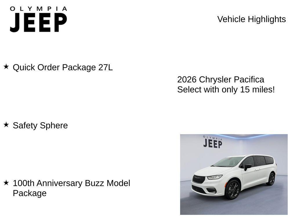 new 2026 Chrysler Pacifica car, priced at $52,455
