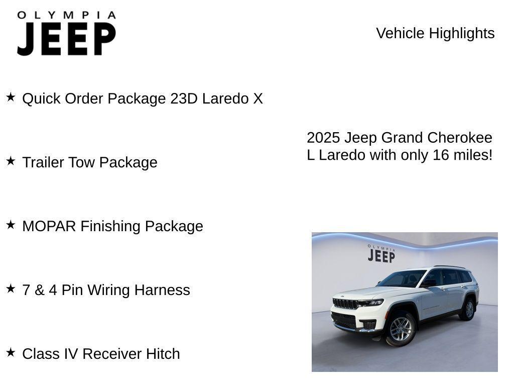new 2025 Jeep Grand Cherokee L car, priced at $42,463