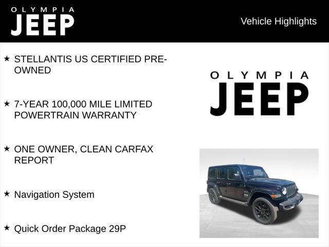 used 2022 Jeep Wrangler Unlimited 4xe car, priced at $34,484