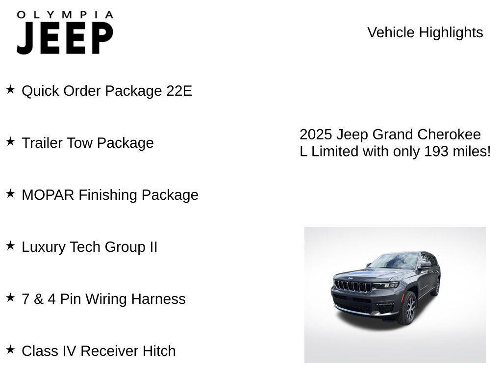 new 2025 Jeep Grand Cherokee L car, priced at $53,063