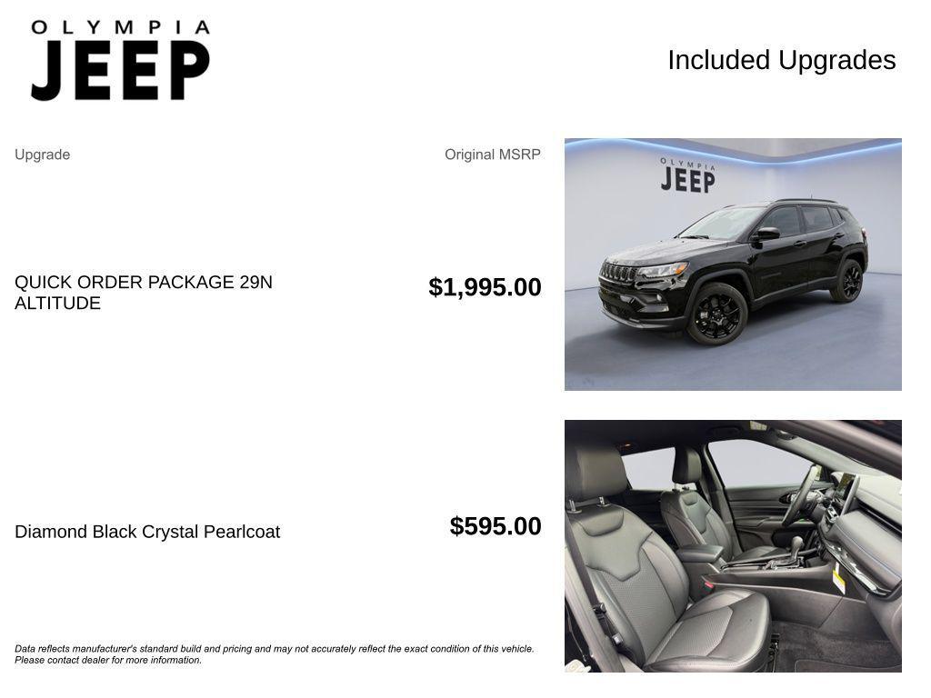 new 2026 Jeep Compass car, priced at $33,185