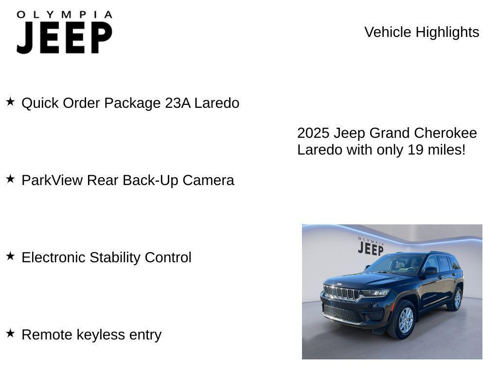 new 2025 Jeep Grand Cherokee car, priced at $38,550
