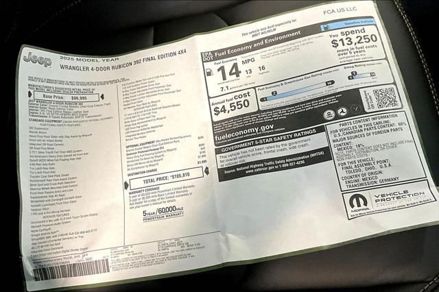 new 2025 Jeep Wrangler car, priced at $102,155