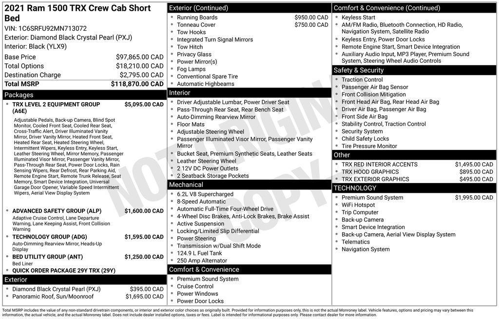 used 2021 Ram 1500 car, priced at $71,940