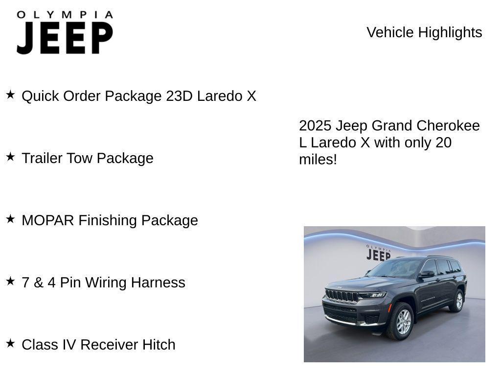 new 2025 Jeep Grand Cherokee L car, priced at $42,795