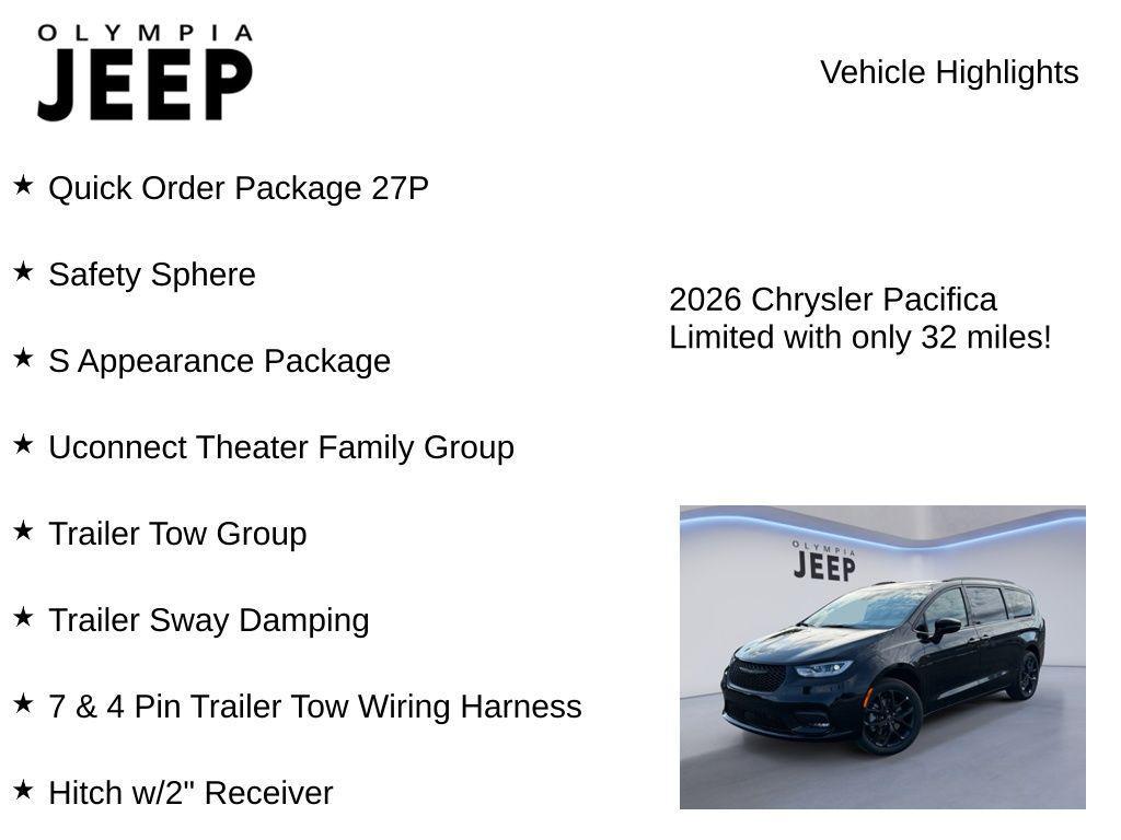 new 2026 Chrysler Pacifica car, priced at $52,081