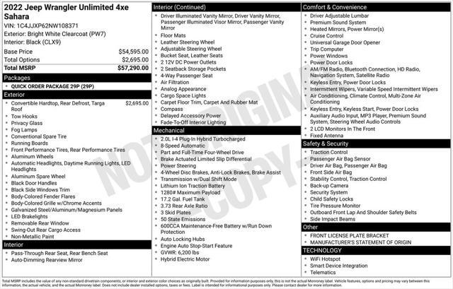 used 2022 Jeep Wrangler Unlimited 4xe car, priced at $35,483