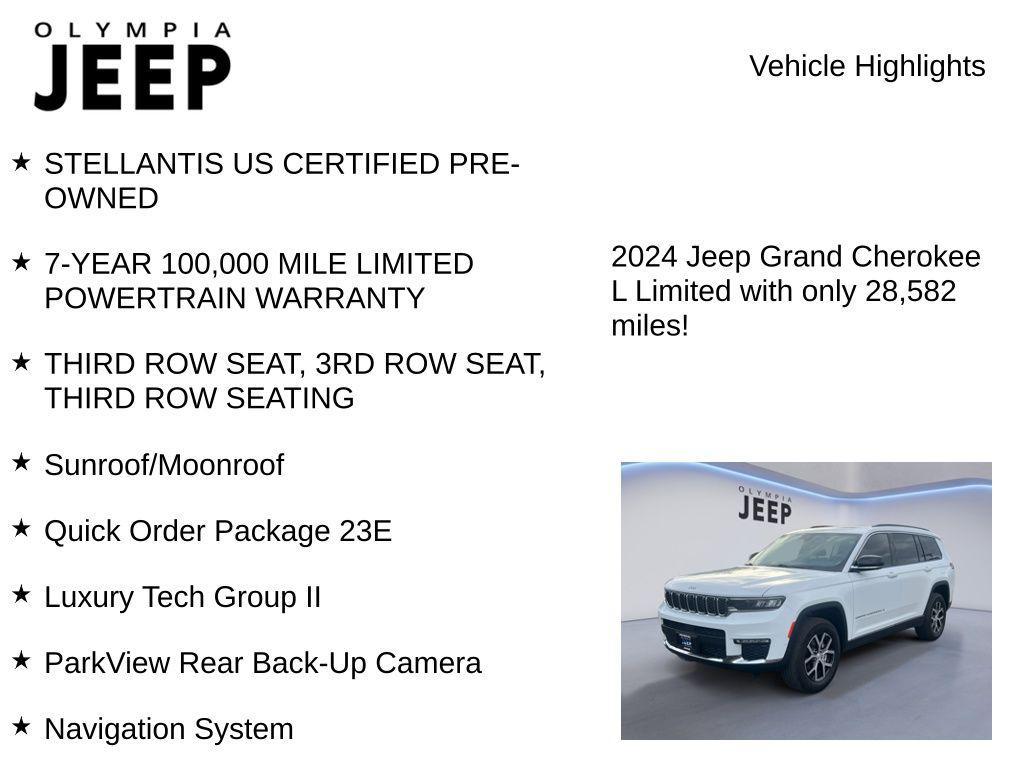 used 2024 Jeep Grand Cherokee L car, priced at $33,485
