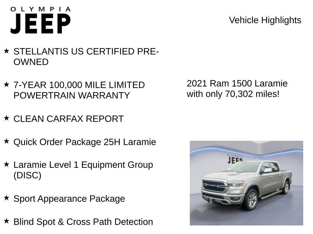 used 2021 Ram 1500 car, priced at $34,988