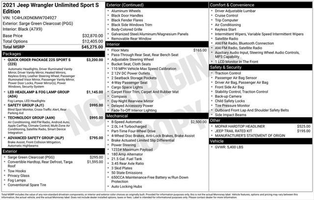 used 2021 Jeep Wrangler Unlimited car