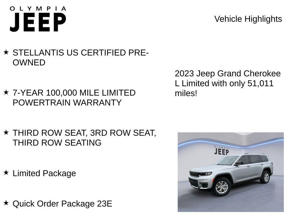 used 2023 Jeep Grand Cherokee L car, priced at $28,999