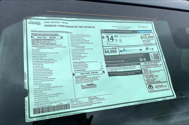 new 2025 Jeep Wrangler car, priced at $99,463