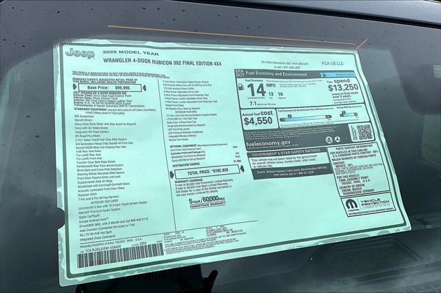 new 2025 Jeep Wrangler car, priced at $99,463