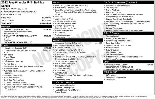 used 2022 Jeep Wrangler Unlimited 4xe car
