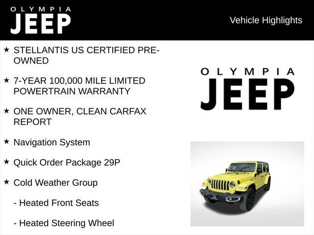 used 2022 Jeep Wrangler Unlimited 4xe car, priced at $34,478