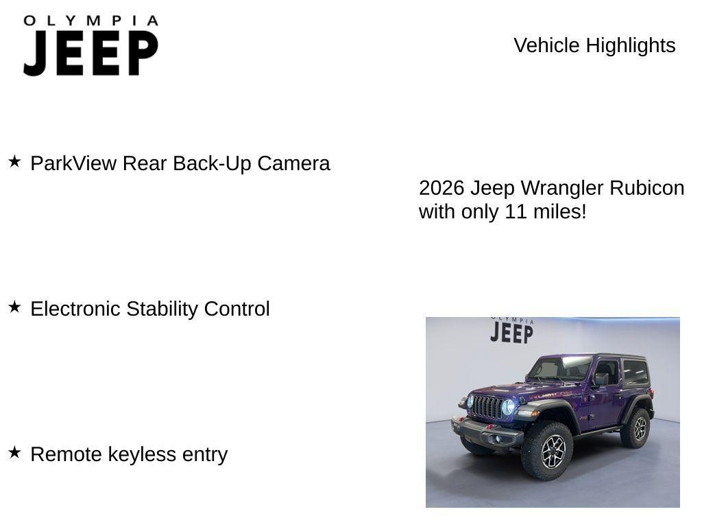 new 2026 Jeep Wrangler car, priced at $56,215