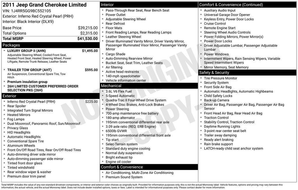 used 2011 Jeep Grand Cherokee car, priced at $11,998