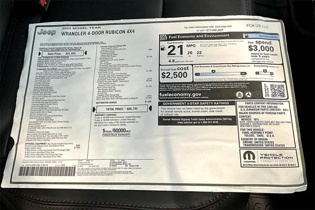 new 2025 Jeep Wrangler car, priced at $77,787