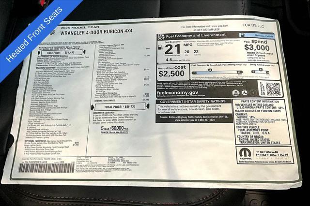 new 2025 Jeep Wrangler car, priced at $75,919