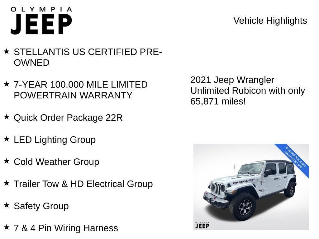 used 2021 Jeep Wrangler Unlimited car, priced at $29,998