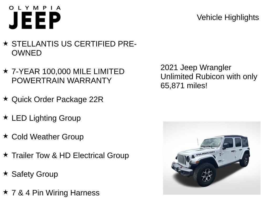 used 2021 Jeep Wrangler Unlimited car, priced at $29,998