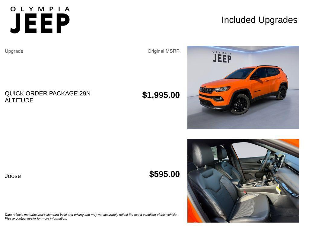 new 2026 Jeep Compass car, priced at $31,985