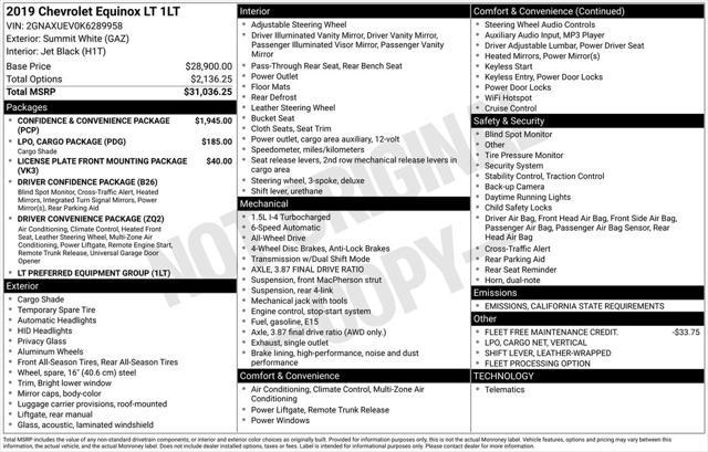 used 2019 Chevrolet Equinox car, priced at $17,469