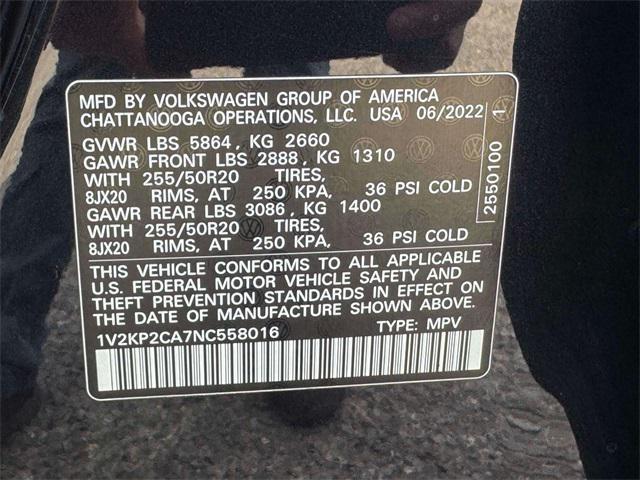 used 2022 Volkswagen Atlas car, priced at $23,990