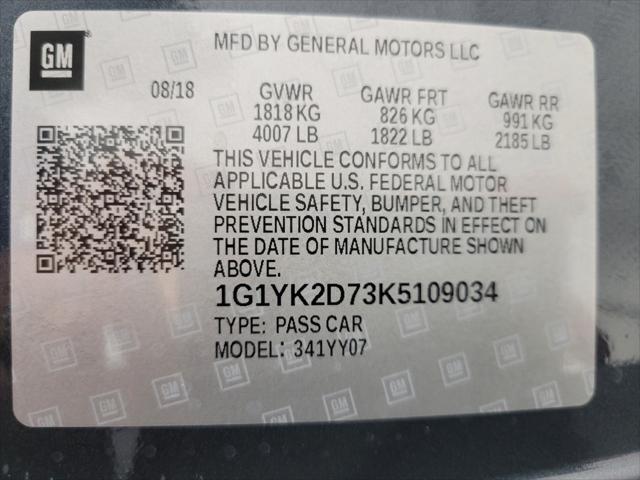 used 2019 Chevrolet Corvette car, priced at $57,993