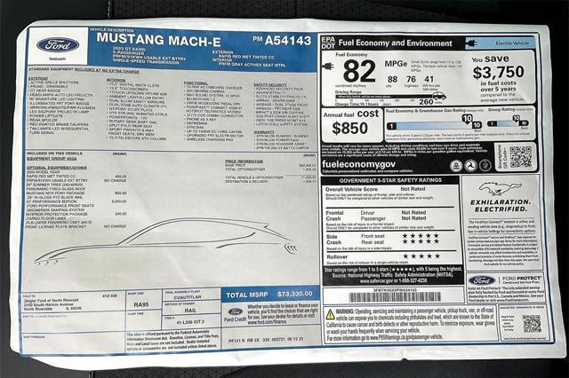new 2023 Ford Mustang Mach-E car, priced at $54,730