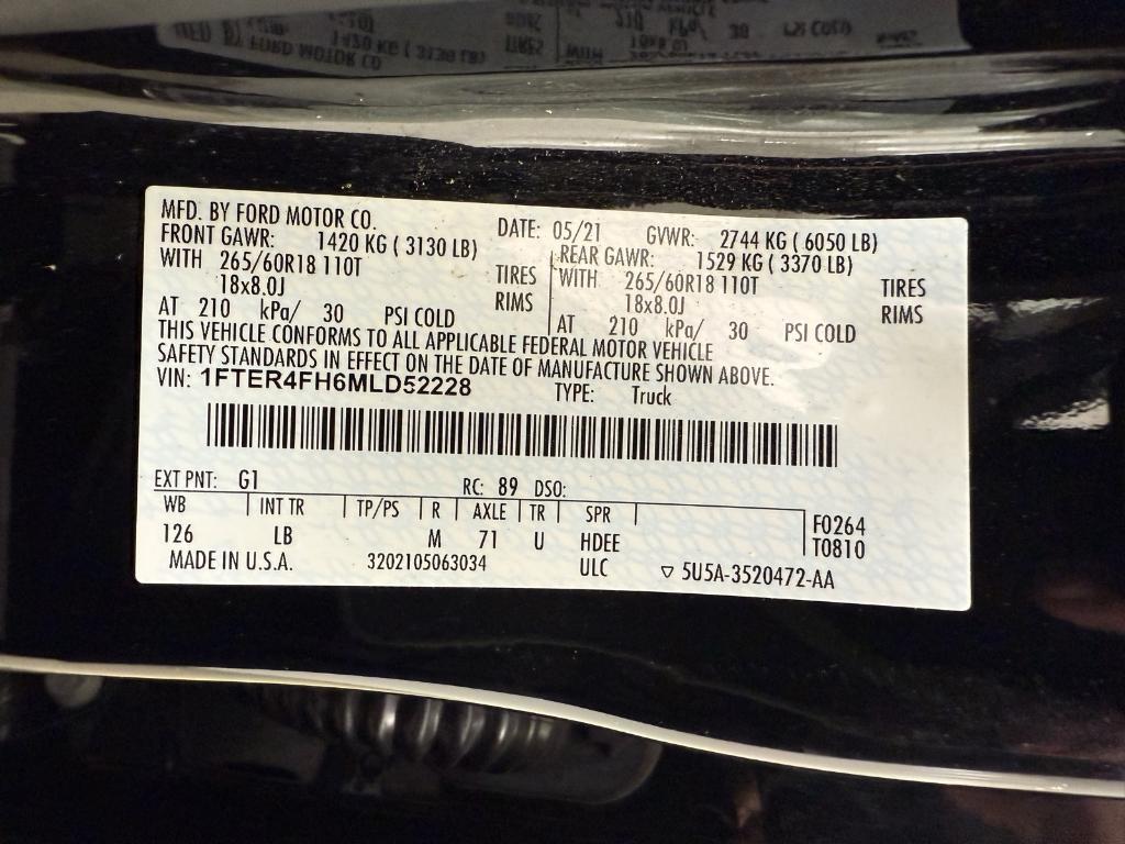 used 2021 Ford Ranger car, priced at $30,880