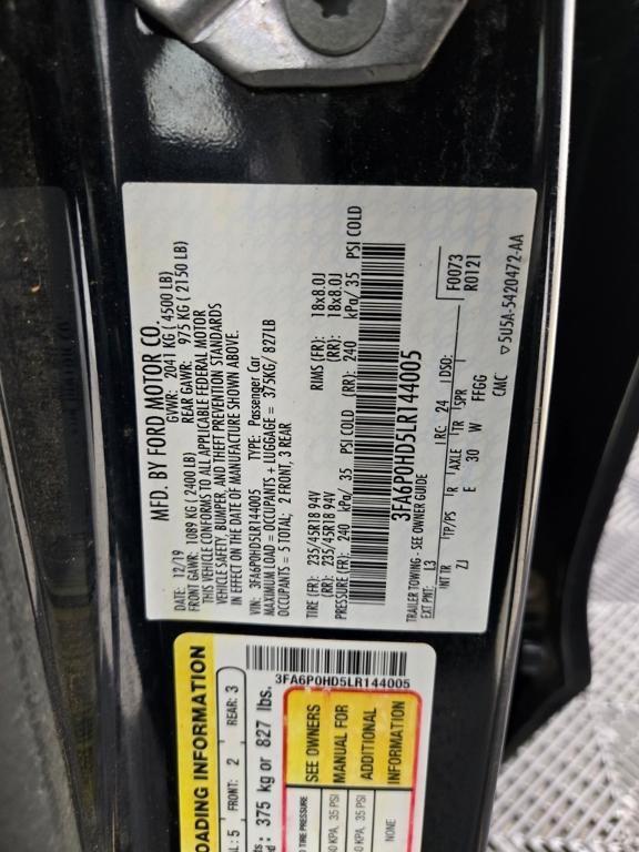 used 2020 Ford Fusion car, priced at $17,280