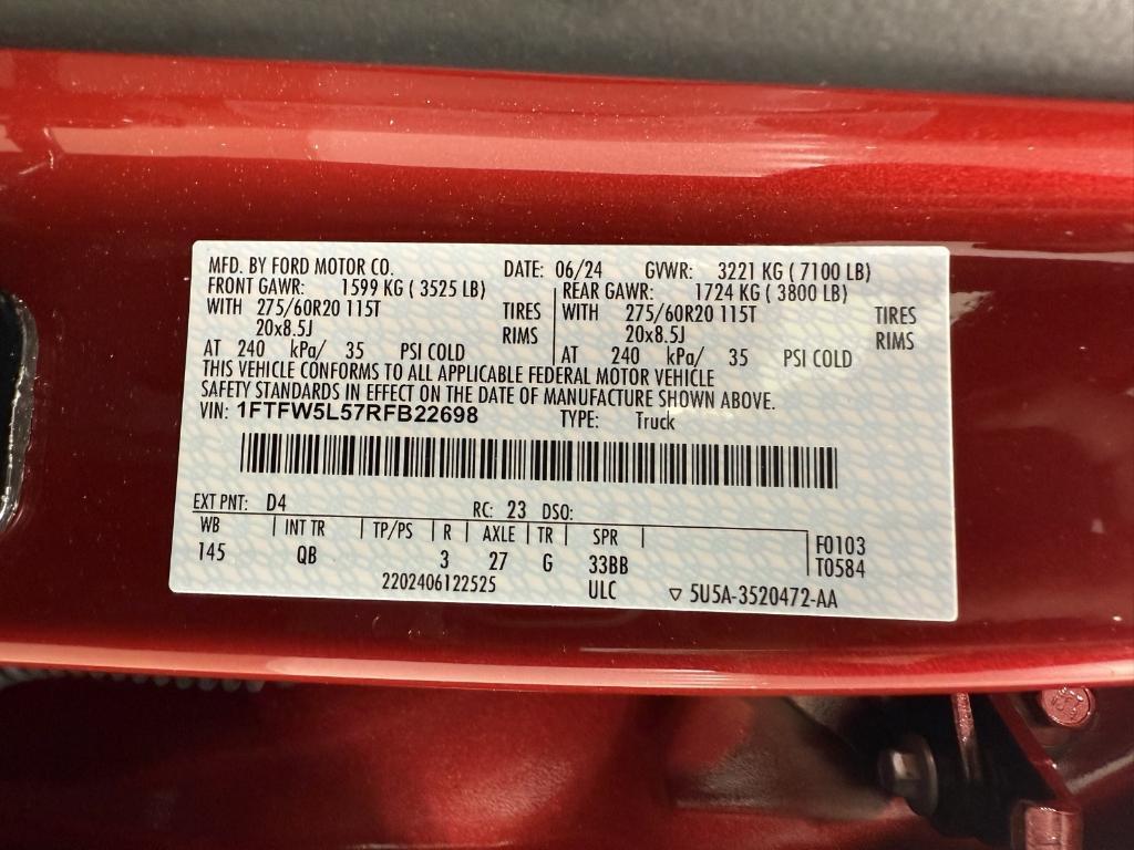 used 2024 Ford F-150 car, priced at $58,390