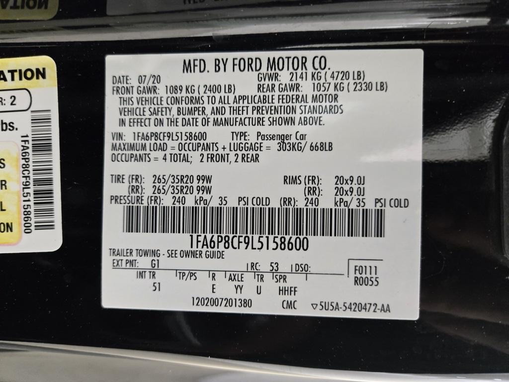 used 2020 Ford Mustang car, priced at $32,550