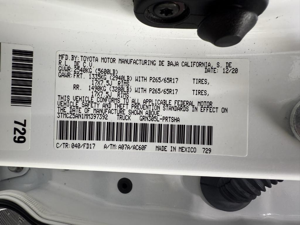 used 2021 Toyota Tacoma car, priced at $35,880