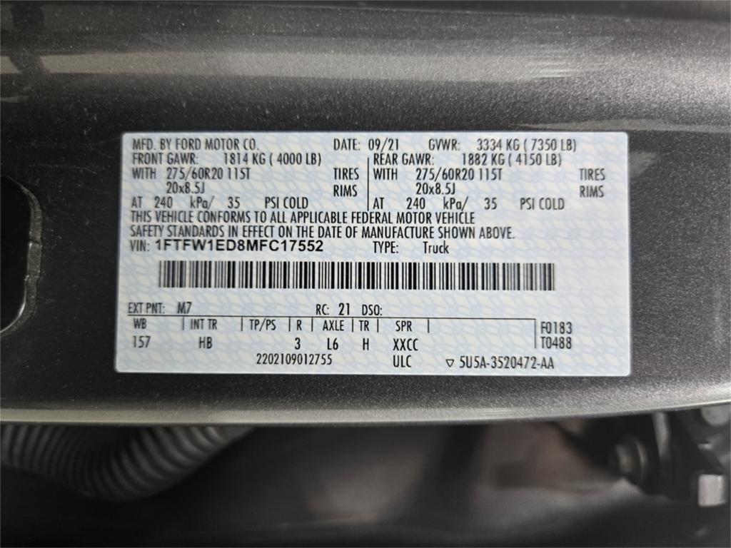 used 2021 Ford F-150 car, priced at $36,627