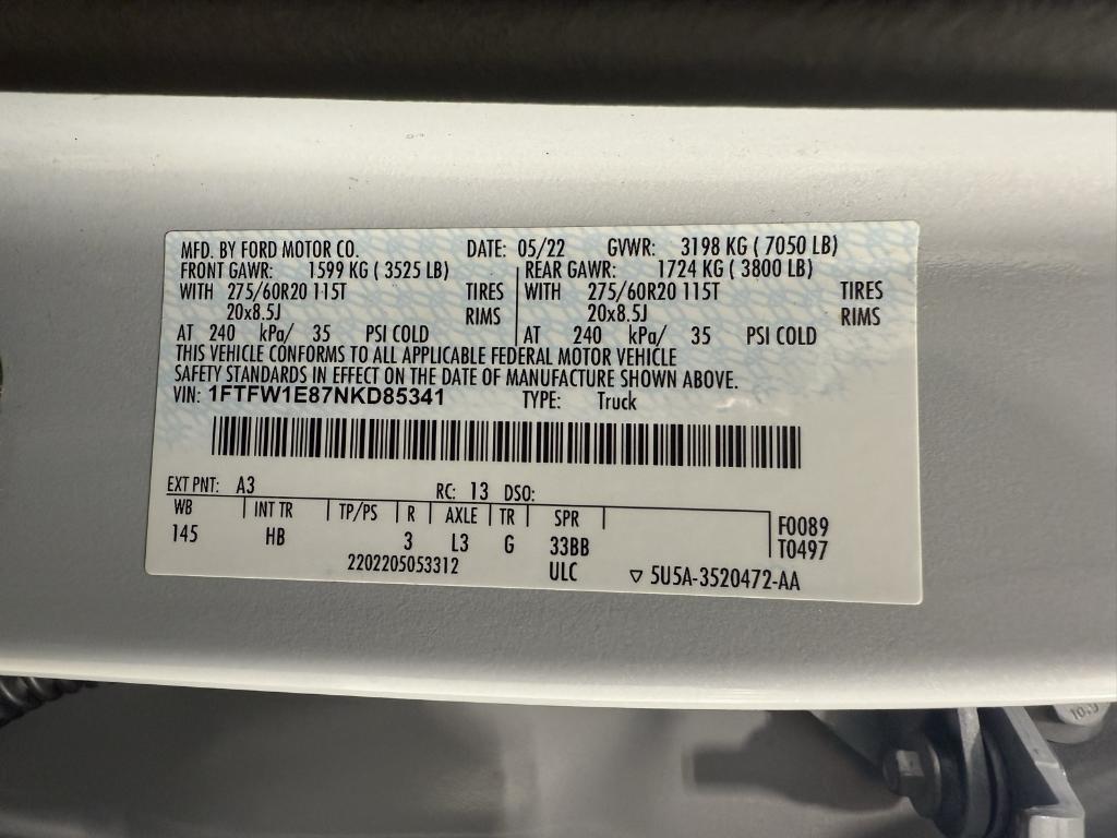 used 2022 Ford F-150 car, priced at $43,880