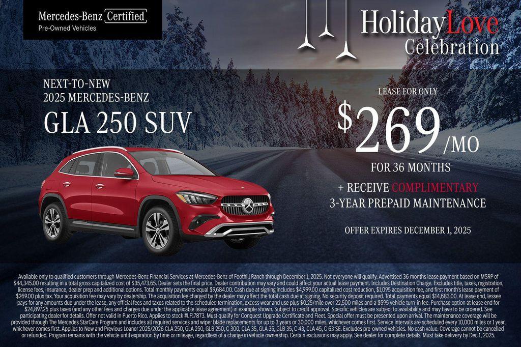 new 2026 Mercedes-Benz GLA 250 car, priced at $39,556