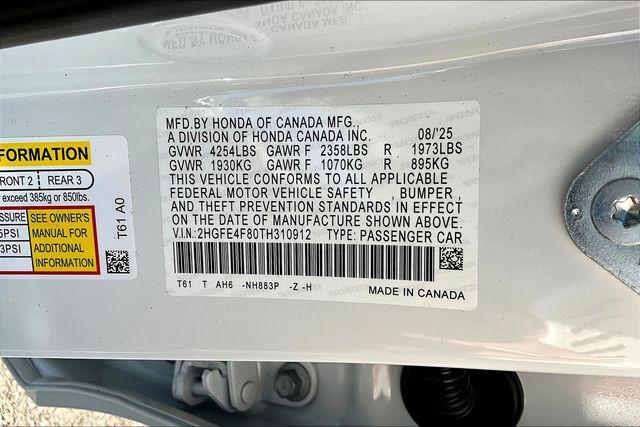 new 2026 Honda Civic Hybrid car, priced at $30,945