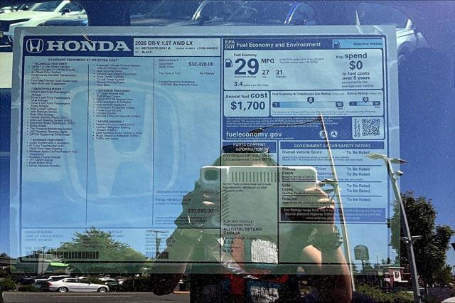 new 2026 Honda CR-V car, priced at $33,699