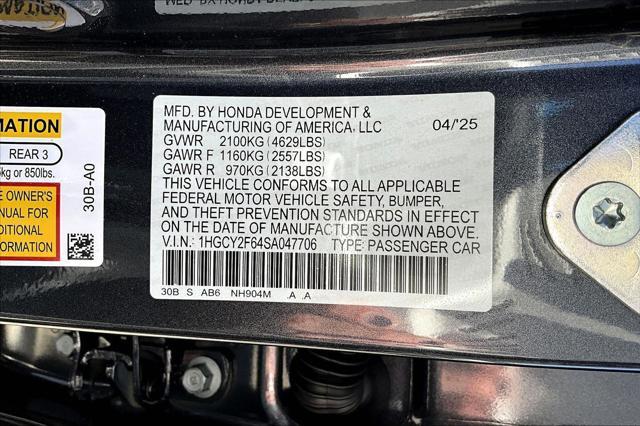 new 2025 Honda Accord Hybrid car, priced at $34,977