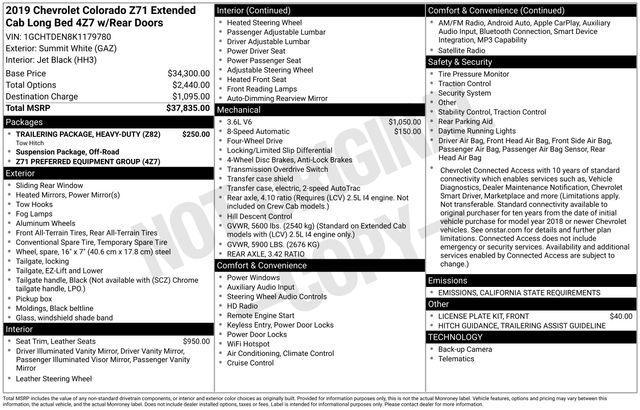 used 2019 Chevrolet Colorado car, priced at $21,444