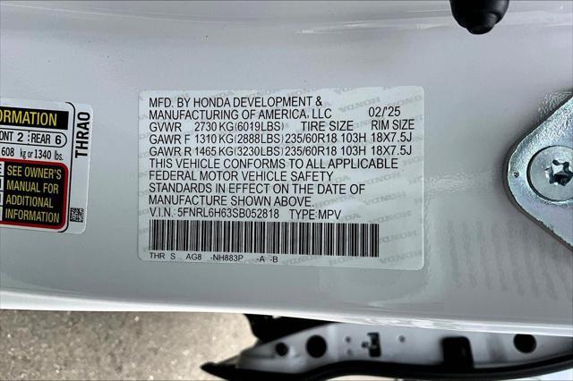 new 2025 Honda Odyssey car, priced at $44,125