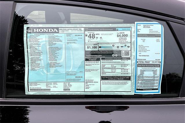 new 2025 Honda Civic car, priced at $34,045