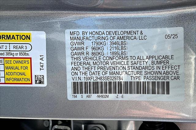 new 2025 Honda Civic car, priced at $28,499