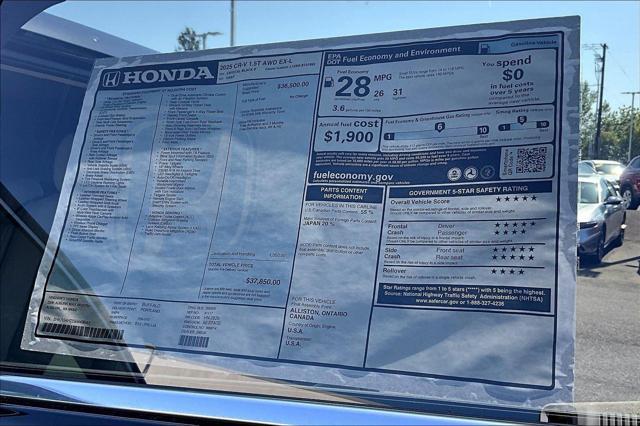 new 2025 Honda CR-V car, priced at $37,850