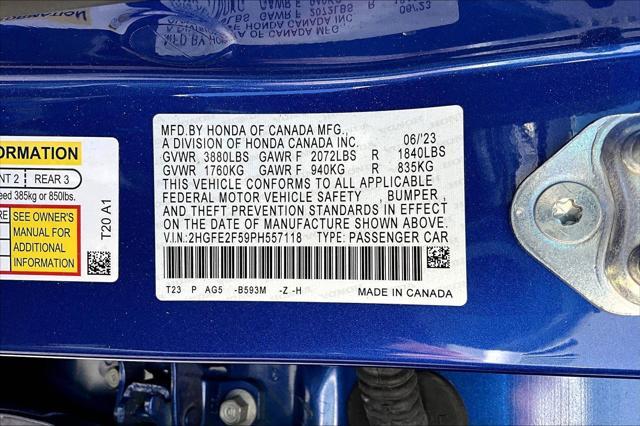 used 2023 Honda Civic car, priced at $25,977