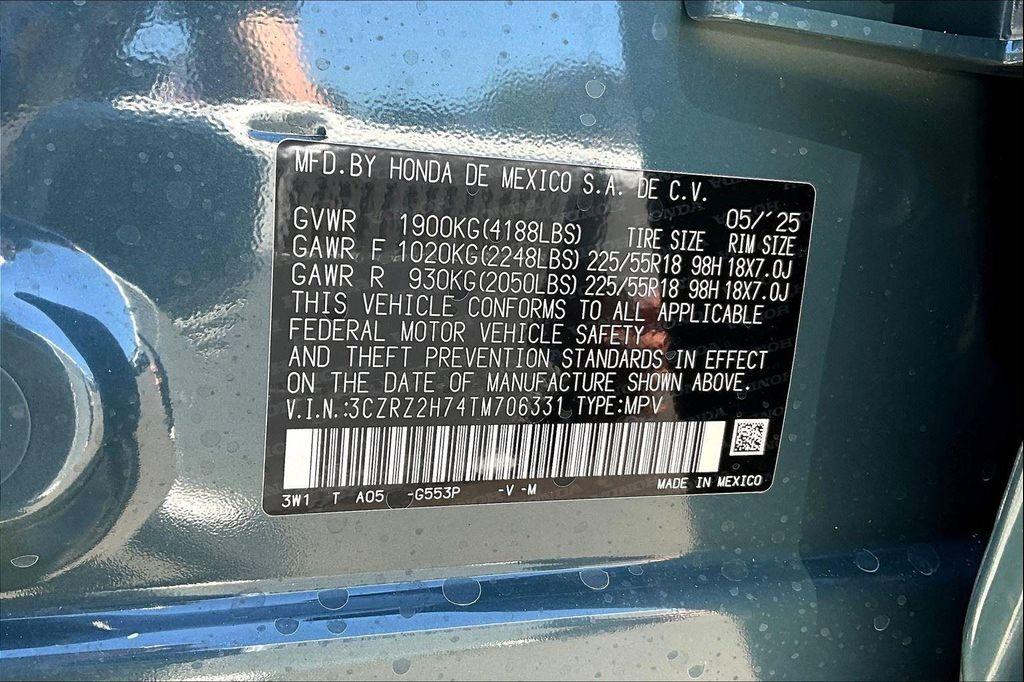 new 2026 Honda HR-V car, priced at $31,977