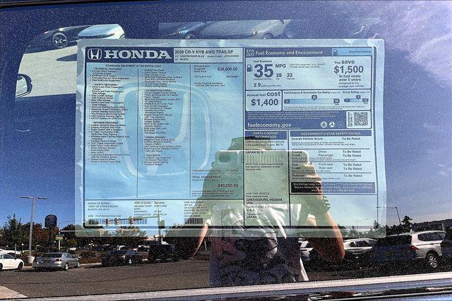 new 2026 Honda CR-V Hybrid car, priced at $38,497